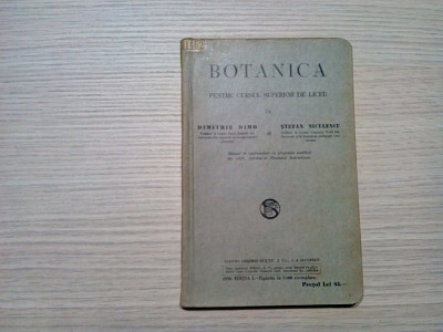 BOTANICA - Dimitrie Dimo, Stefan Niculescu -1930, 206 p. cu imagini in text foto