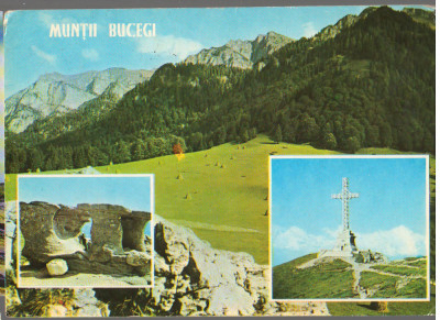 CPI B14365 CARTE POSTALA - MUNTII BUCEGI. POIANA STANII, BABELE, CRUCEA foto