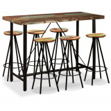 Set mobilier de bar, 7 piese, lemn masiv reciclat GartenMobel Dekor, vidaXL