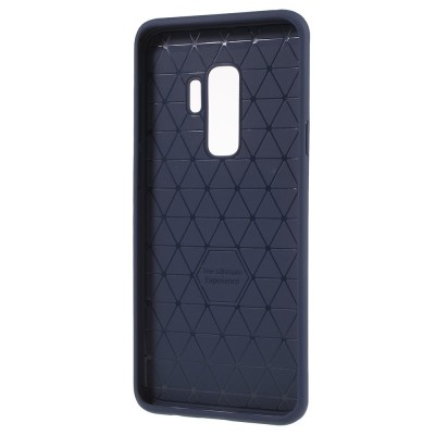 Husa samsung galaxy s9 ipaky elegant grid design tpu hybrid albastru foto