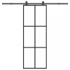 VidaXL Ușă glisantă cu set feronerie, 76x205 cm, sticlă ESG/aluminiu 3332818