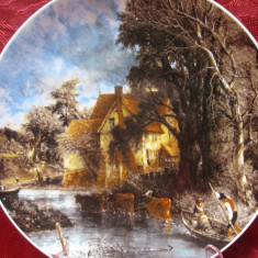 FARFURIE DECORATIVA PORTELAN BAREUTHER BAVARIA THE VALLEY FARM J.CONSTABLE 29 CM