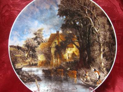 FARFURIE DECORATIVA PORTELAN BAREUTHER BAVARIA THE VALLEY FARM J.CONSTABLE 29 CM foto