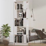 vidaXL Bibliotecă/Separator cameră, alb, 51x25x163,5 cm lemn masiv pin