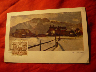 Ilustrata TCV Muntii Tatra Giewont francat cu 3000 m Copernic 1923 Polonia foto