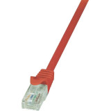 Cablu UTP Logilink Patchcord Cat 5e 0.25m Rosu