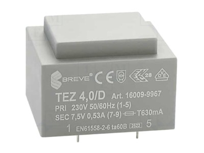 Transformator PCB &amp;icirc;ncapsulat 4VA 230V foto