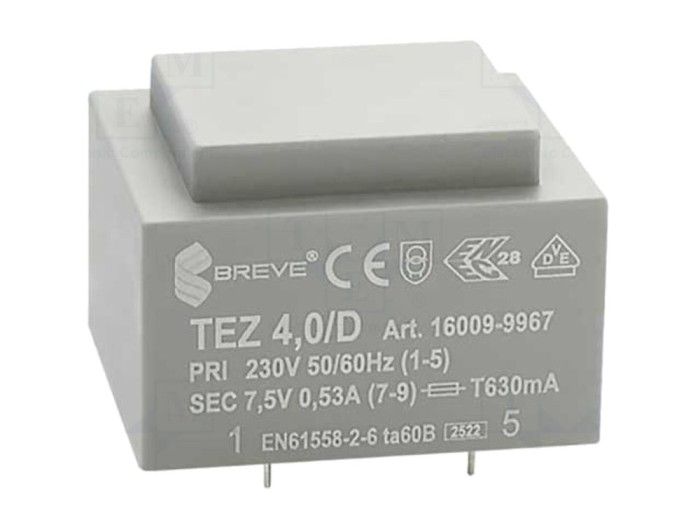 Transformator PCB &icirc;ncapsulat 4VA 230V