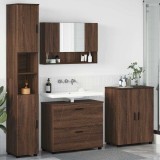 VidaXL Set de mobilier pentru baie 4 pcs Stejar brun 30 x 35 x 192 cm 3393090
