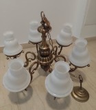 Candelabru antic de dimensiuni mari din bronz masiv