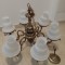 Candelabru antic de dimensiuni mari din bronz masiv