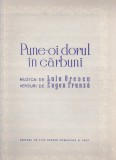 AS - PARTITURA - PUNE-OI DORUL &Icirc;N CĂRBUNI - muzica LULU ORESCU, versuri EUGEN FRUNZA, pentru voce si pian