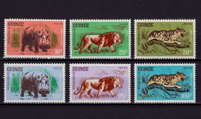 ✅ ( S5 ) Rep. Guinea 1962 &amp;quot; Animale &amp;quot; serie Michel 128-133 , CV 8 &amp;euro; ,MNH - original negumate foto