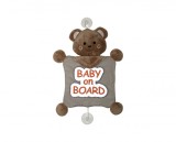 Semn reflectorizant Baby on Board BabyJem, rosu