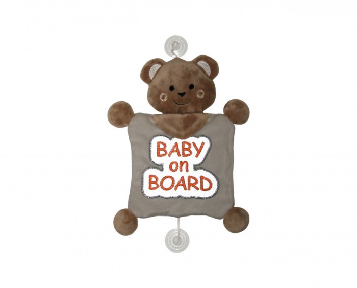 Semn reflectorizant Baby on Board BabyJem, rosu