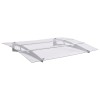 Copertina usa vidaXL 120x90cm, policarbonat, argintiu/transparent, protectie ploaie &amp; UV, rezistenta intemperii, montaj facil
