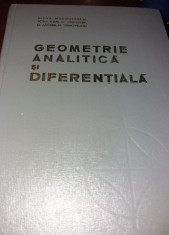 GEOMETRIE ANALITICA SI DIFERENTIALA Murgulescu, .Flexi, Kreidler,.Sacter, foto