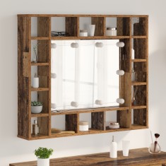 Dulap cu oglindă Lemn vechi 91 x 15 x 76.5 cm Lemn compozit