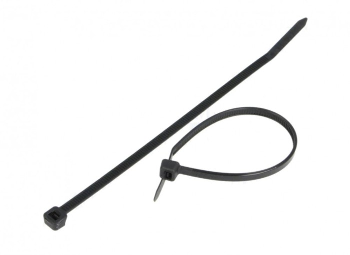 Set coliere de str&acirc;ngere 30cm negre &ndash; 100 bucăți