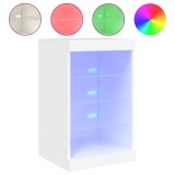 Servanta cu lumini LED, alb, 41x37x67 cm, DKD Home Decor