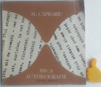 Mica autobiografie Al. Caprariu cu autograf foto