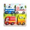 Jucarie Montessori, Cyrax, Tip Puzzle 3D, din Lemn, +36 Luni, Model Masini, 18 x 18 x 1.5 cm, Multicolor
