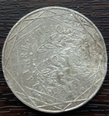 (A120) MONEDA DIN ARGINT FRANTA - 10 EURO 2014, LIBERTE, DETERIORATA foto