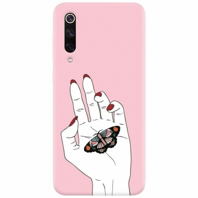 Husa silicon pentru Xiaomi Mi 9, Butterfly In Hand foto