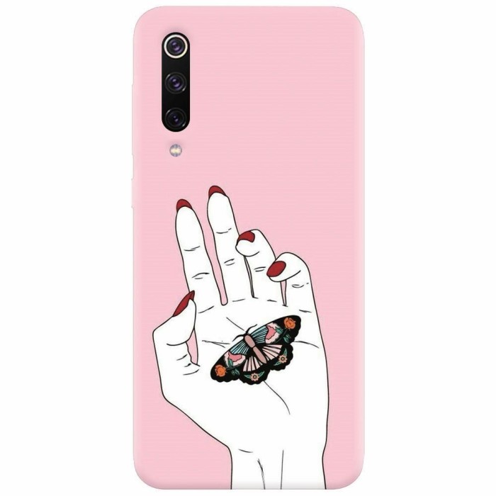 Husa silicon pentru Xiaomi Mi 9, Butterfly In Hand