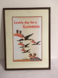 Tablou reclama bere vintage Guinness, inramat, 56x42 cm, decor bar