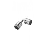 Aerator robinet pentru chiuveta, Alama, Pivotant, 8cm, Argintiu