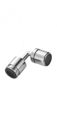 Aerator robinet pentru chiuveta, Alama, Pivotant, 8cm, Argintiu foto