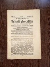 Buletinul Uniunii Avocatilor Anul XI Nr. 10 1934 foto