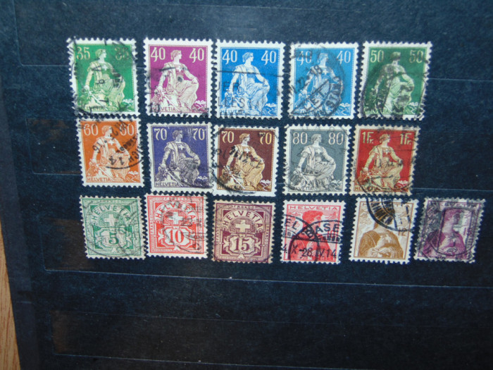 Lot timbre vechi Elvetia