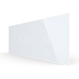 Cumpara ieftin Panou Intrerupator Dublu + Dublu + Simplu cu Touch LIVOLO din Sticla, Standard Italian - 6/7M SmartElectro IntelligentHouse