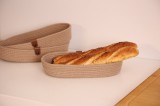 Set coșuri de p&acirc;ine din bumbac, 3 bucati Rainbow Canvas 4 Bej 12x22x5 cm