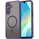 Husa Matte MagSafe pentru Samsung Galaxy A16, protectie completa, contur mov