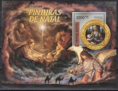 Guineea Bissau 2011 - Tablouri de Crăciun, Colita, MNH foto