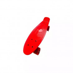 Penny board cu roti de silicon +5 ani Rosu