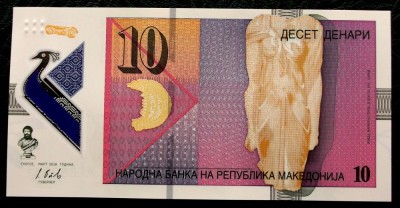 MACEDONIA 10 DENARI 2018 POLIMER UNC necirculata ** foto