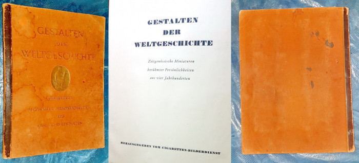 E437- MINIATURILE IN ISTORIA LUMII ALBUM APTIBILDURI vechi 1933 lito color.