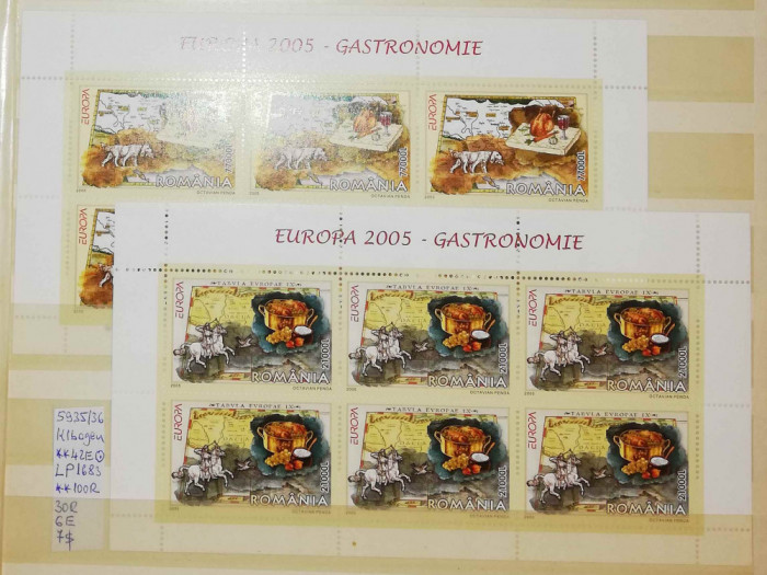 2005 Europa 2005 Gastronomie Minicoli de 6 LP1683b MNH