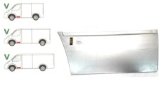 Segment reparatie panou usa Mercedes Sprinter, 01.1995-01.2007; Vw Lt Ii, 05.1996-12.2005, montare fata, stanga, otel 1,00 mm, galvanizat; joasa; ina