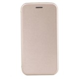 Husa Flip Wallet MyStyle Gold pentru Samsung Galaxy S7 Edge, Piele Ecologica, Buzunar Card, Rezistenta Zgarieturi