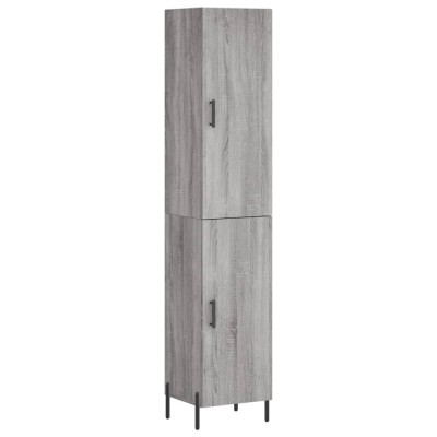 Dulap inalt, gri sonoma, 34,5x34x180 cm, lemn prelucrat foto