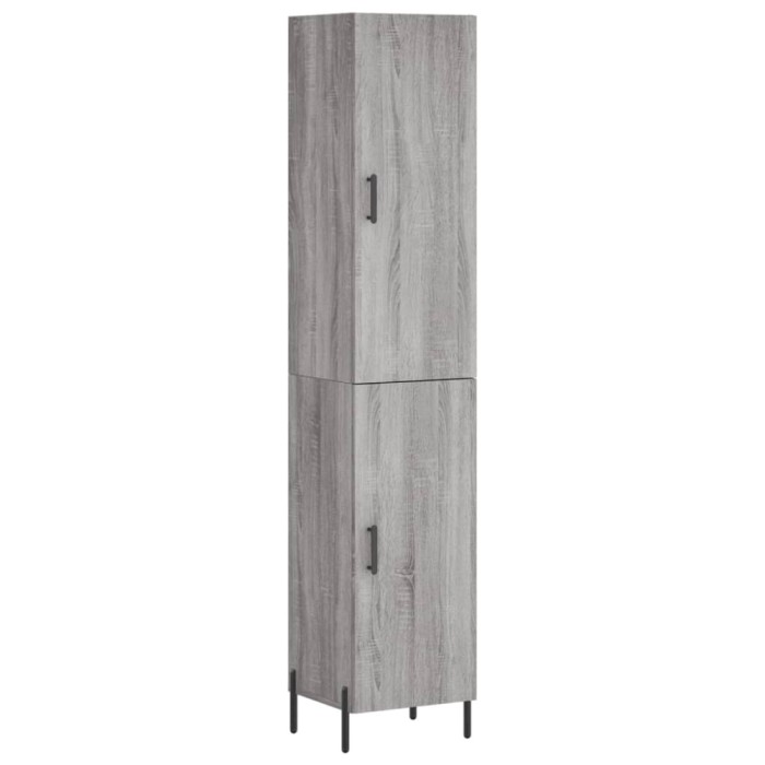 Dulap inalt, gri sonoma, 34,5x34x180 cm, lemn prelucrat