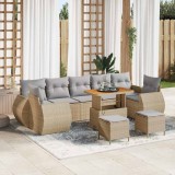 vidaXL Set de canapele pentru grădină Manual 10 pcs bej și gri deschis