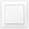 Intrerupator cap cruce Hoff Top, incastrat, rama inclusa, 10A, alb