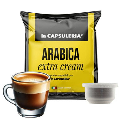 Cafea Arabica Extra Cream, 100% Arabica, 100 capsule compatibile Capsuleria, La Capsuleria foto