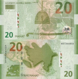 AZERBAIDJAN █ bancnota █ 20 Manat █ 2005 █ P-28 █ UNC █ necirculata